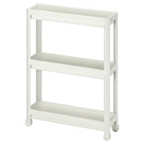 

Тележка IKEA VESKEN 54x18x71 см белая (004.712.22)