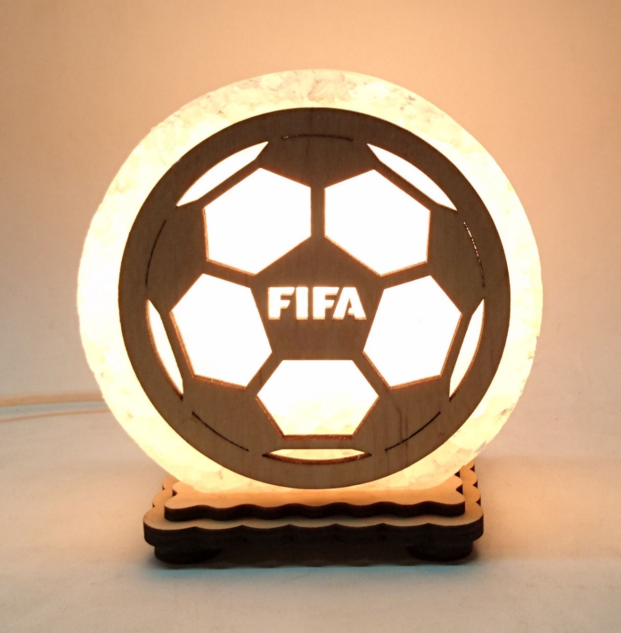 

Соляная лампа EcoDecorLamp круглый маленький Футбольный мяч