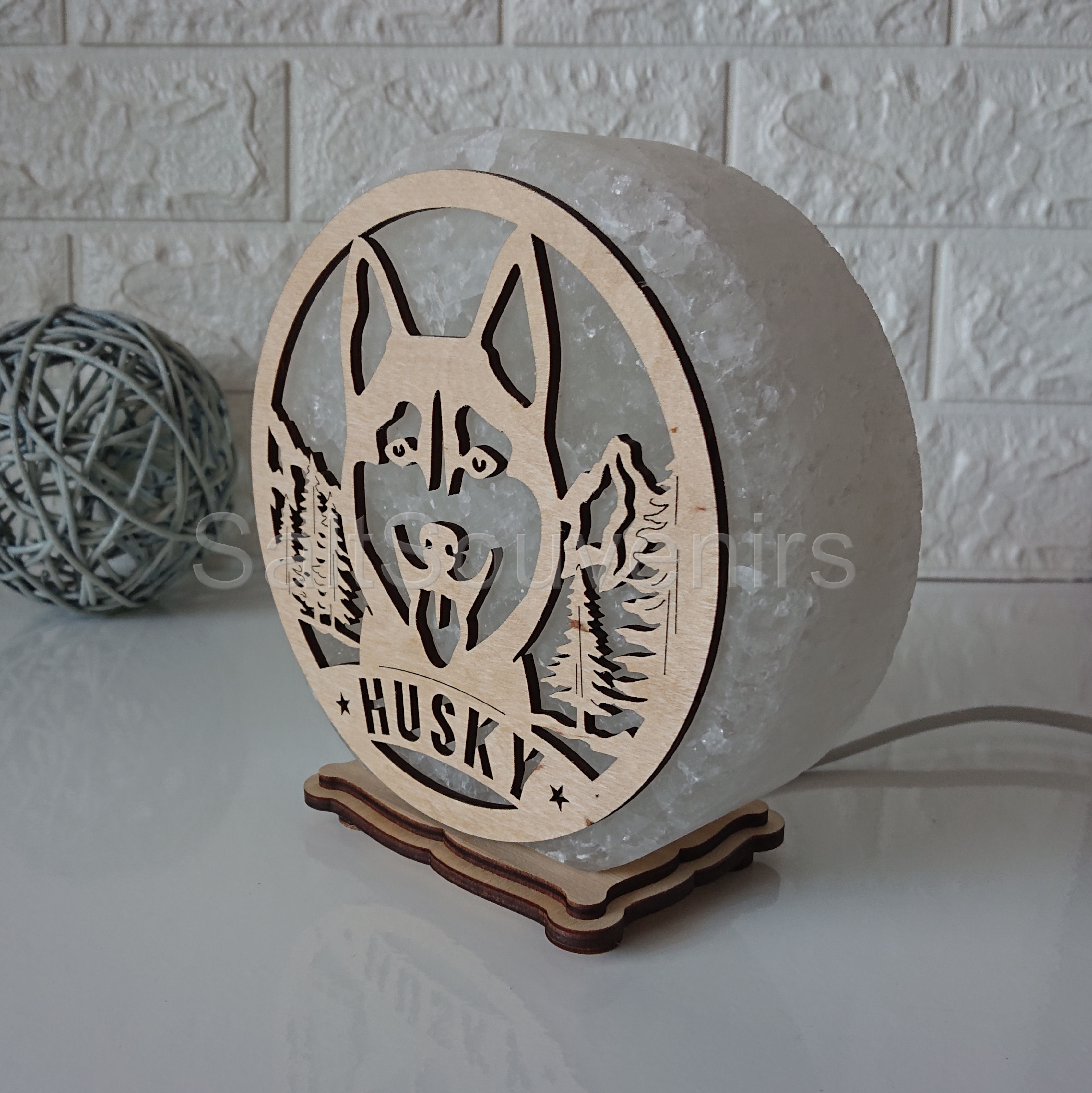 

Соляная лампа EcoDecorLamp Хаски