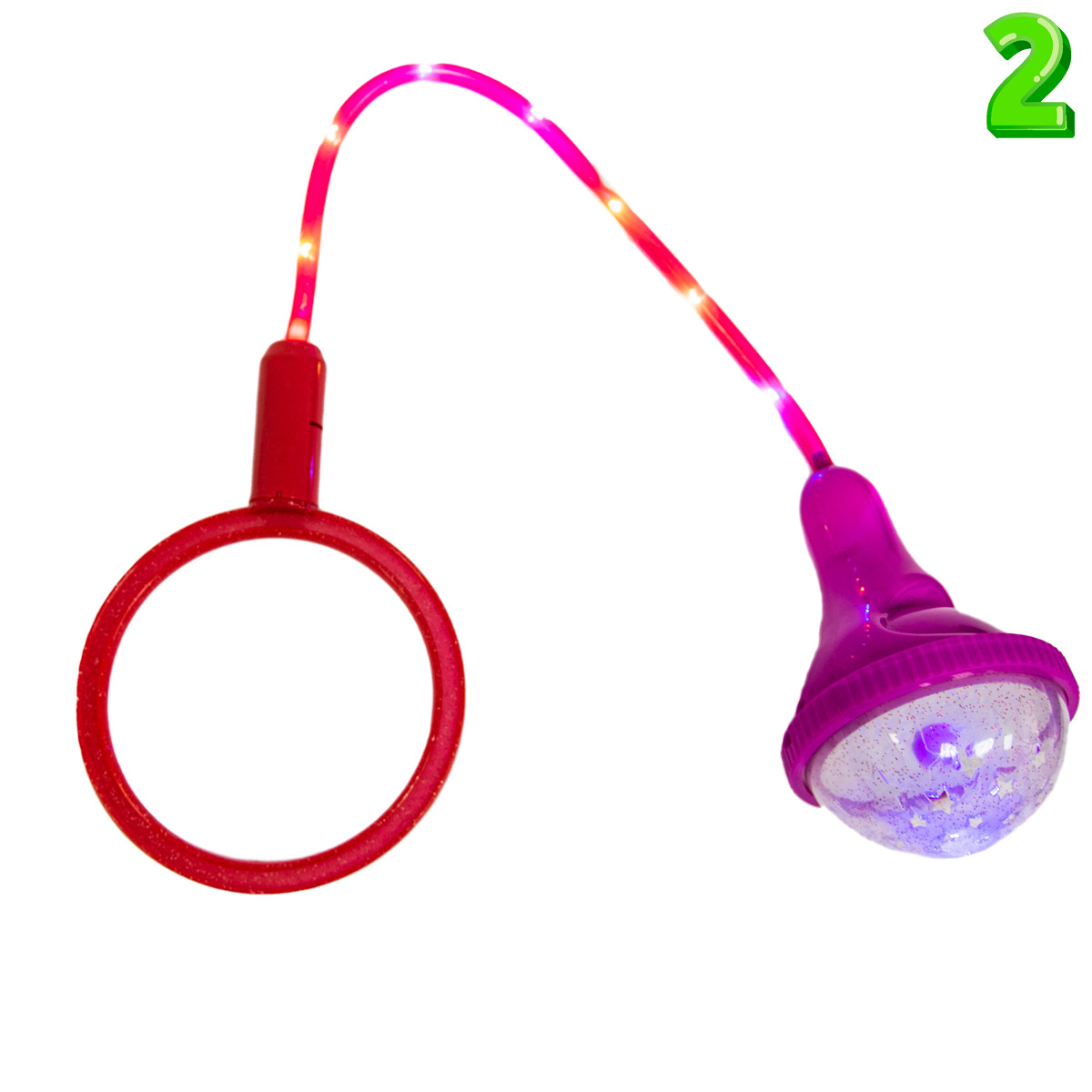 

Детская Нейро скакалка светящаяся на одну ногу Ice Hoop SPORTGames (Малиновый фонарик и красный круг №2)