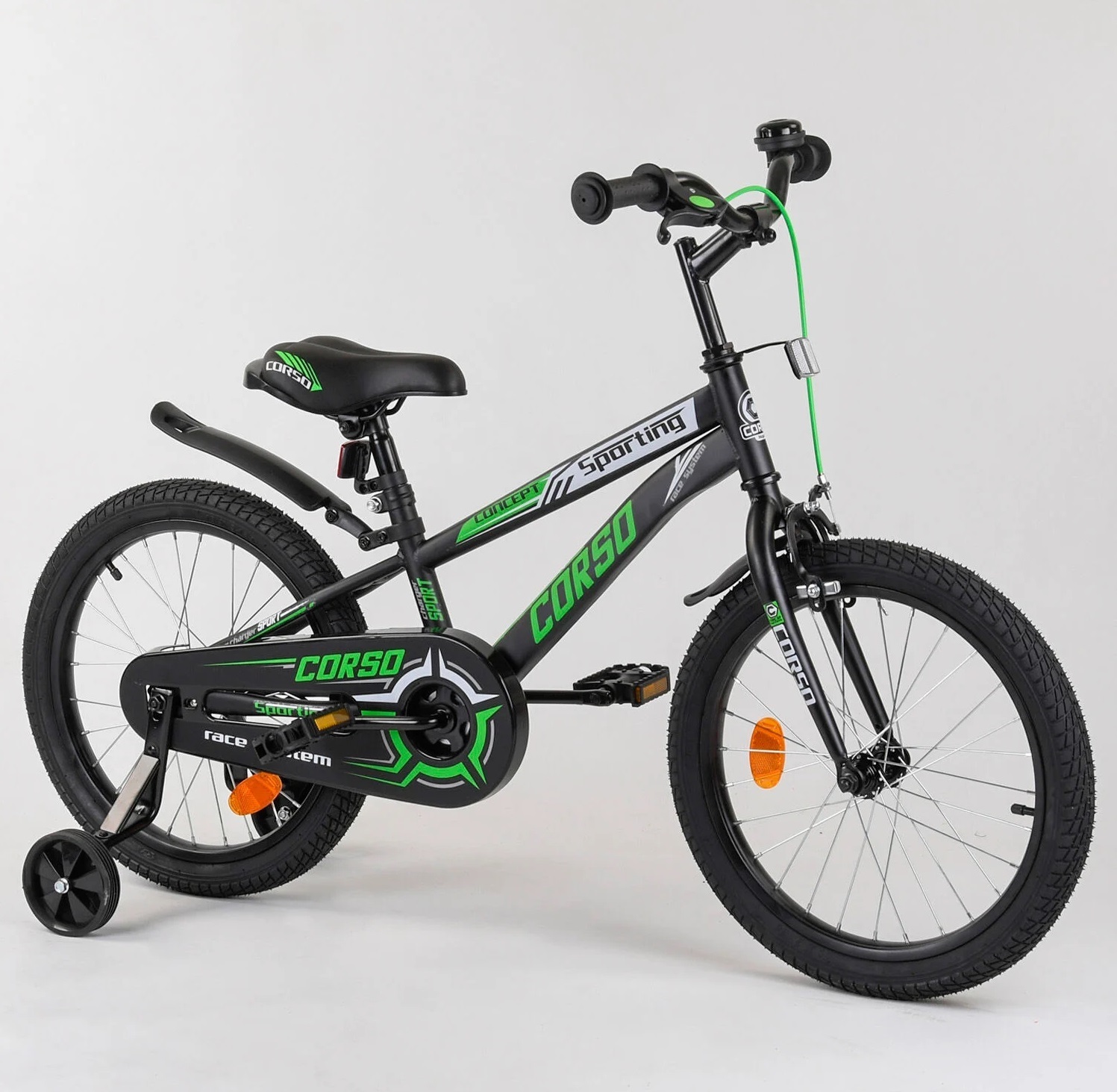 

Велосипед Corso 18" Sporting R-18153 Black / Green (R-18153)