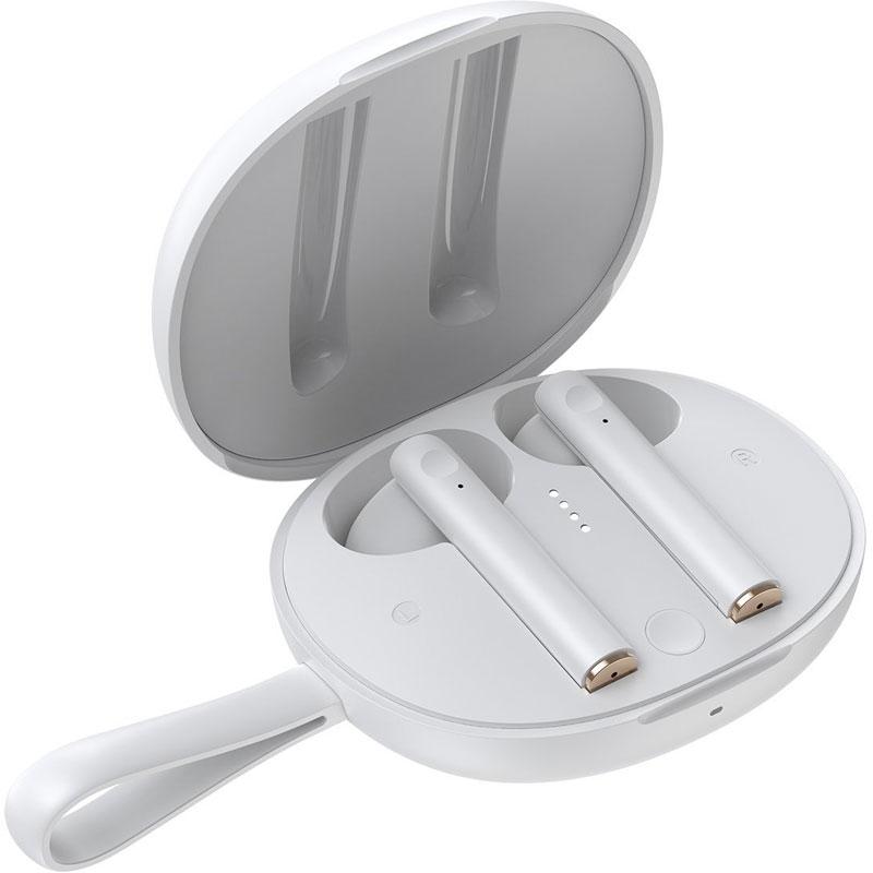 

Наушники гарнитура вкладыши Bluetooth Baseus W05 White