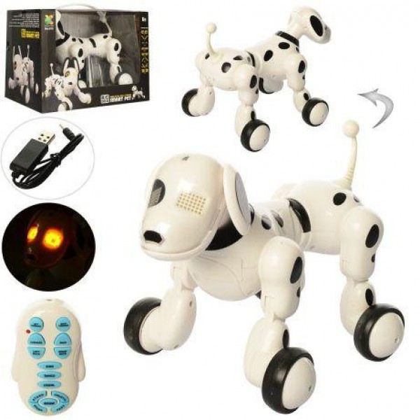 

Интерактивная игрушка Smart RobotDog робот-собака на р/у Бело-Черный