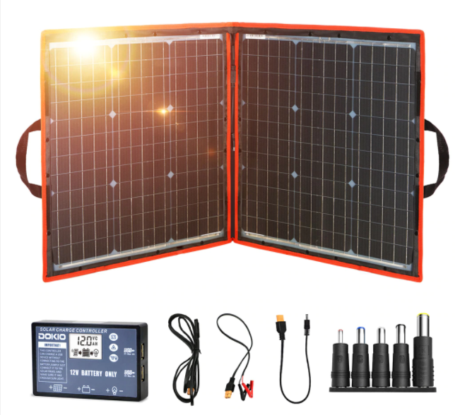 

Солнечная панель DOKIO FFSP 80W 5V/12V с контроллером Влагозащищенная Складная