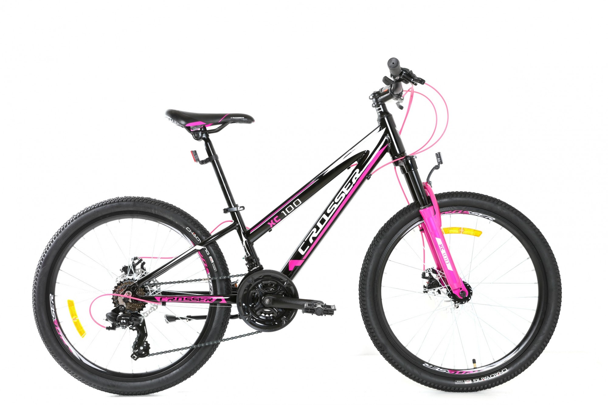 

Подростковый горный велосипед для девочки Crosser XC 100 Girl 24 Black Pink