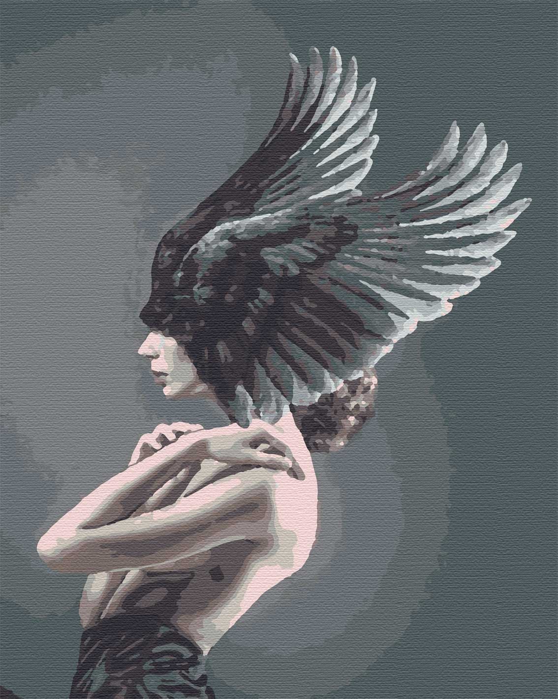 

Картина по номерам девушка люди 40х50 Валькирия