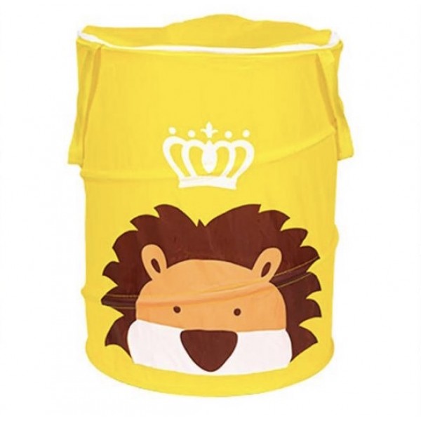 

Детская корзина для игрушек A-Toys Lid жёлтый Львёнок