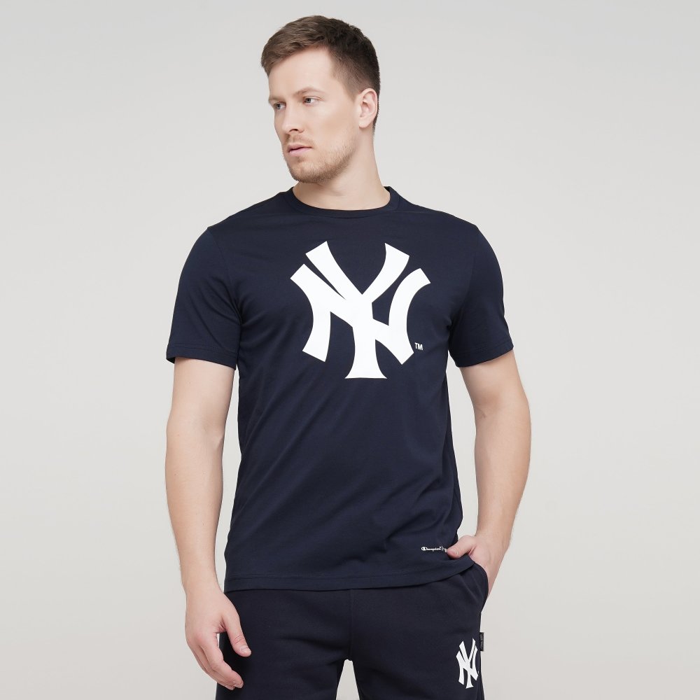 

Мужская футболка Champion Crewneck T-Shirt Темно-Синий 45 (cha214646-NNY)