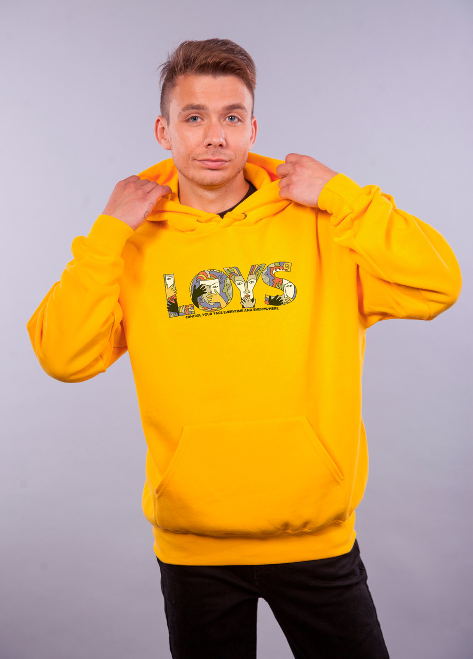 

Толстовка жёлтая LOYS "Art face" XXL