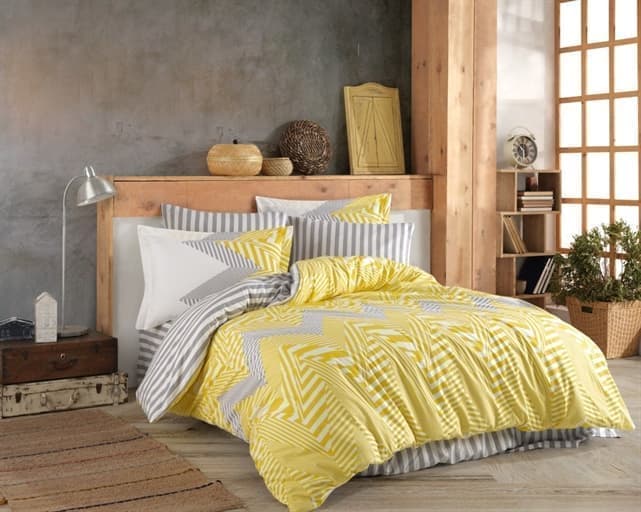 

Комплект постельного белья HOBBY Poplin Daniela жовтий 160*220/1*50*70
