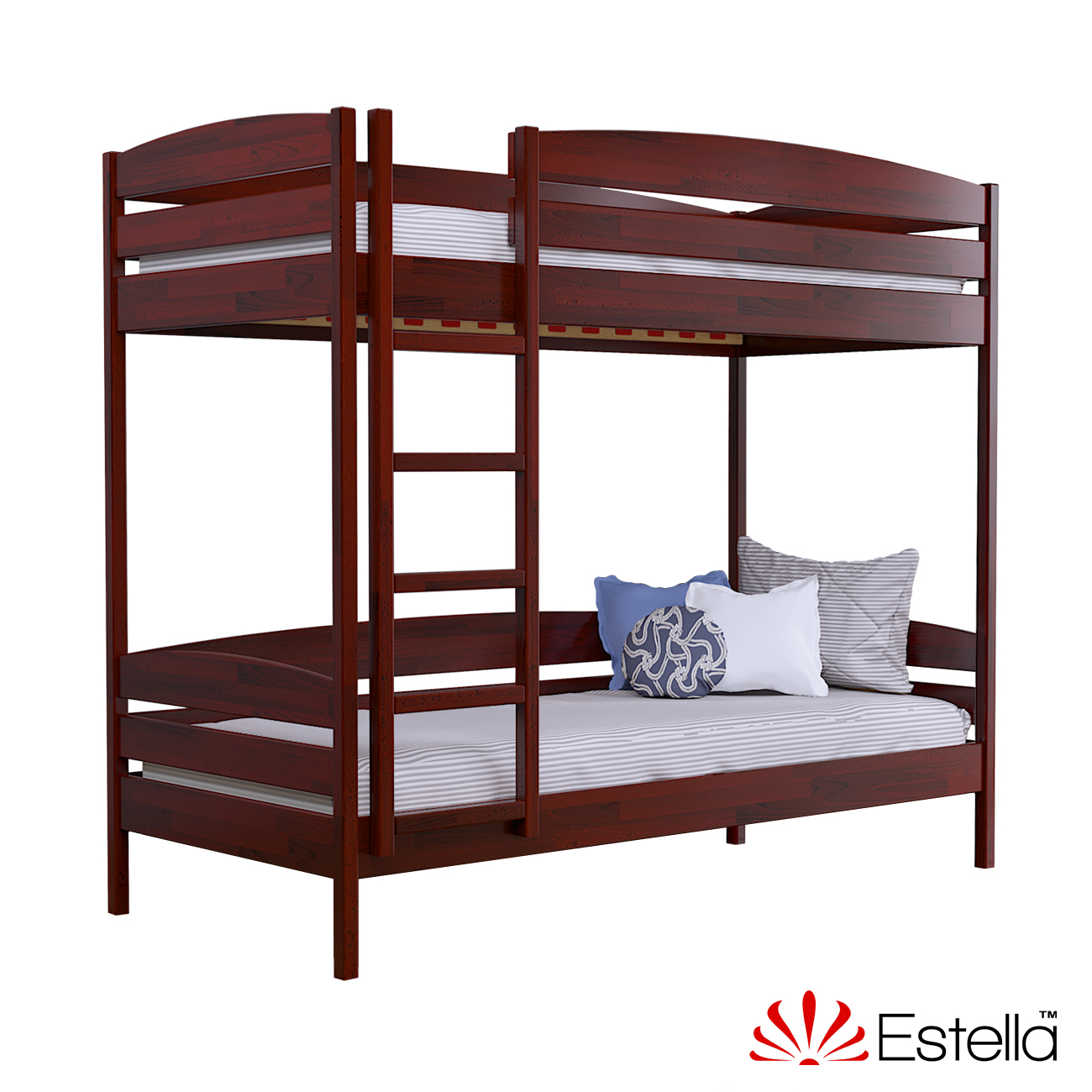 

Двухъярусная кровать Дуэт Плюс без ящиков Estella 90х200 104 - красное дерево Щит 2Л25
