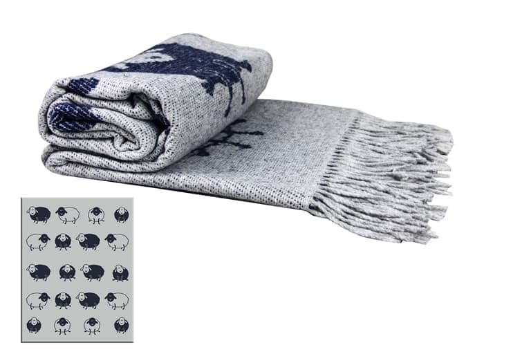 

Плед "Happy Sheep" 140*200 т.синій