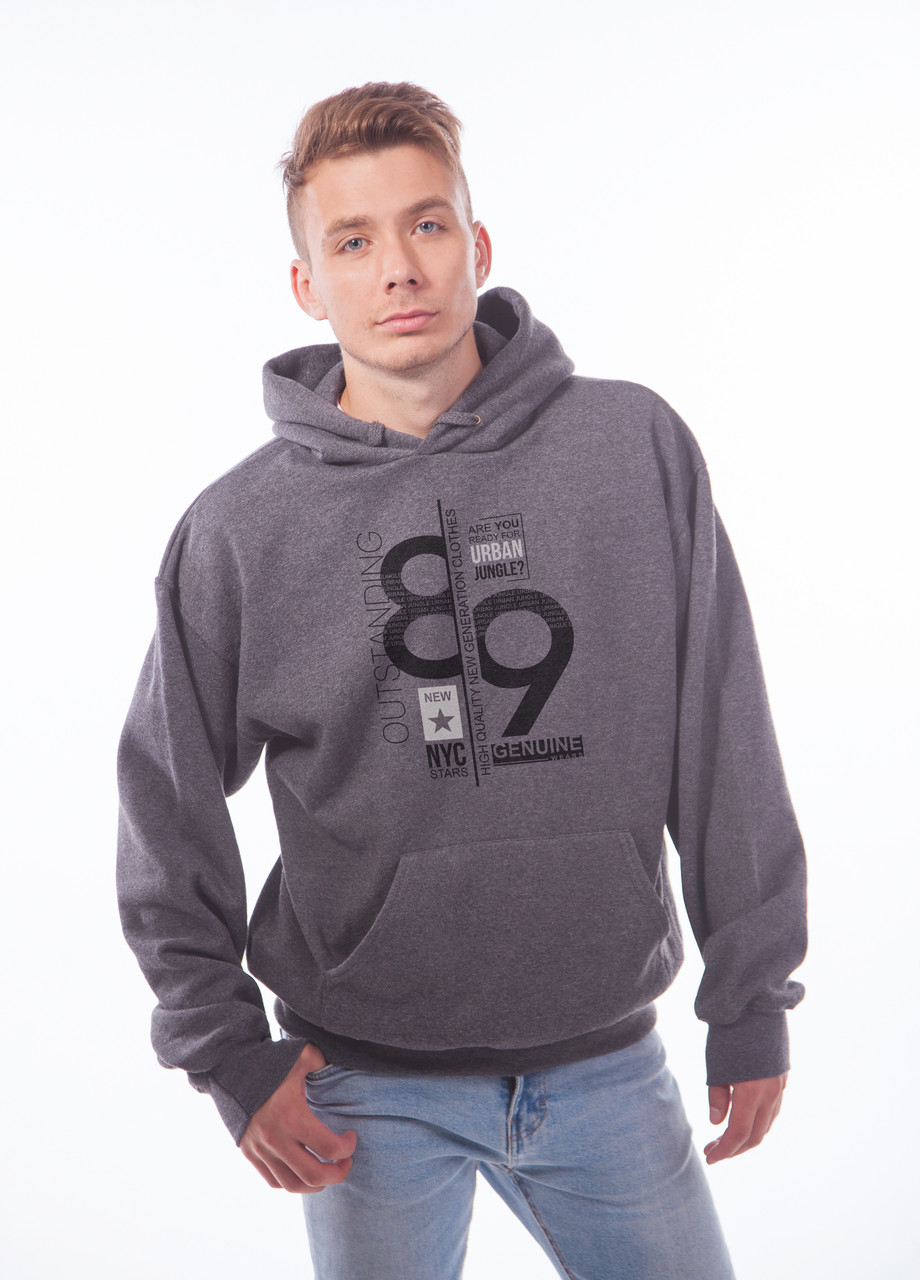 

Толстовка тёмно серая LOYS "89 NYC" XXL