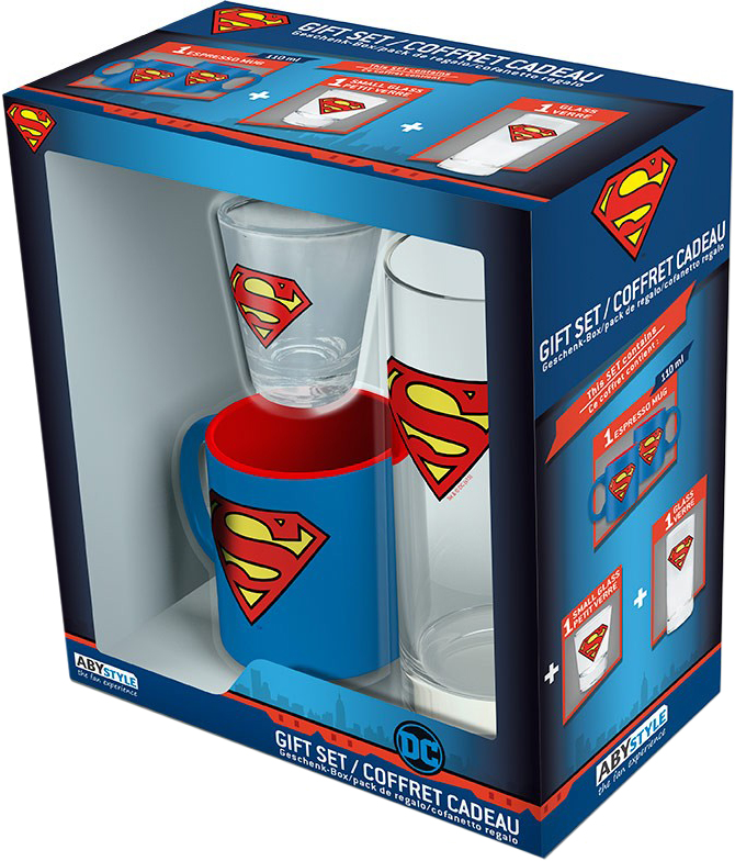 

Подарочный набор ABYstyle DC Comics Superman стакан + рюмка + миничашка (ABYPCK129)