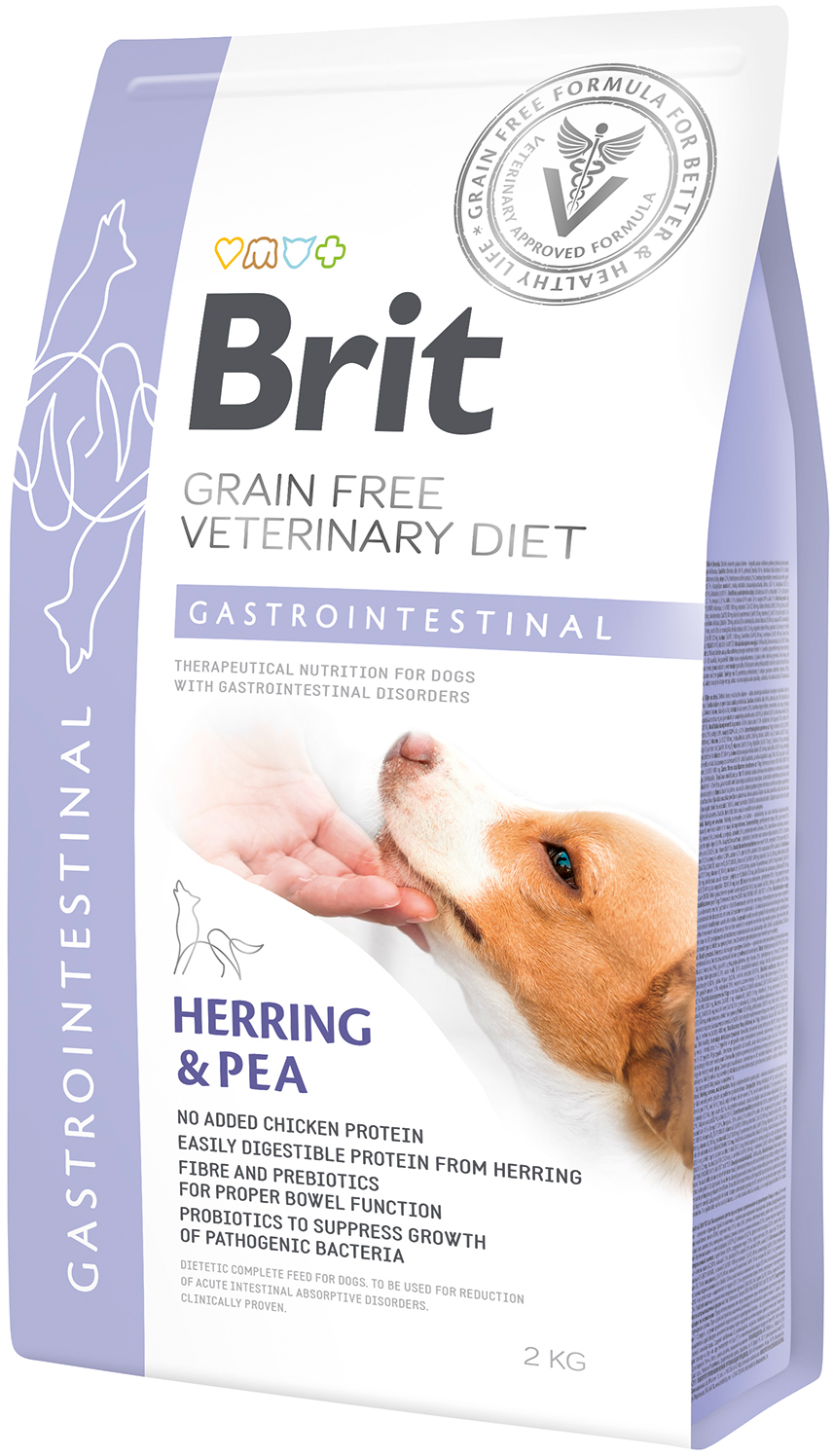 

Сухой корм для всех возрастов Brit VetDiets при нарушениях пищеварения с селедкой лососем горохом 2 кг (8595602528134)