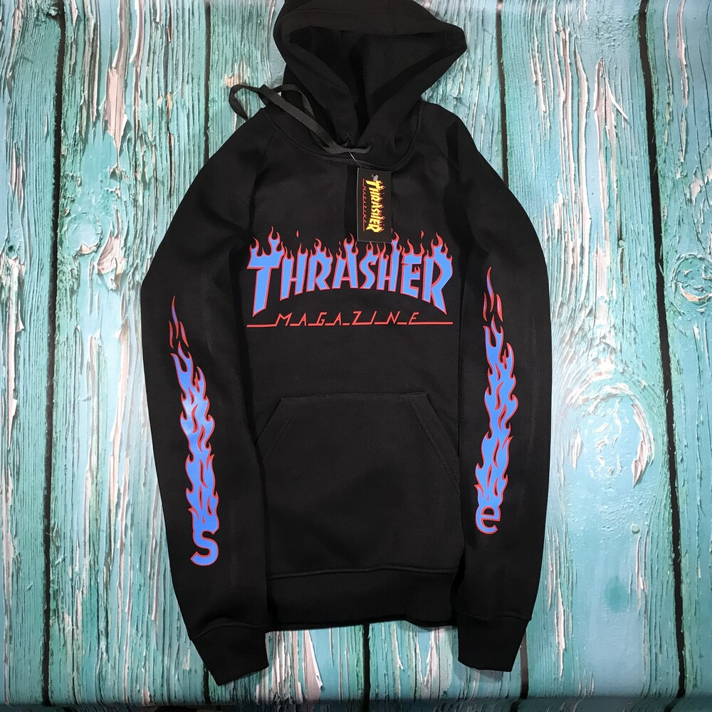 

Толстовка чёрная LOYS Thrasher fire, Толстовка чёрная LOYS Thrasher fire L