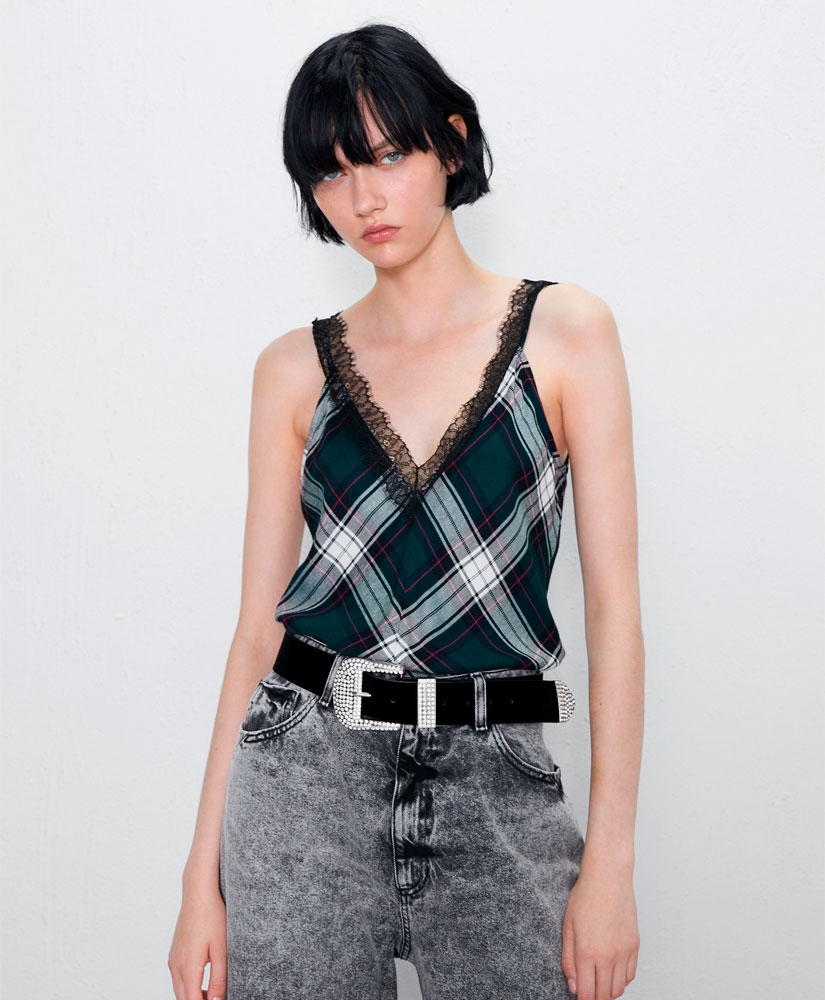 

Toп ZARA 2157230  Клітинка, Toп ZARA 2157230 XS Клітинка