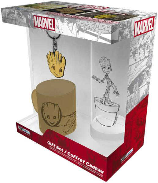 

Подарочный набор ABYstyle Marvel Groot стакан + брелок + миничашка (ABYPCK182)