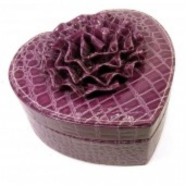 

Шкатулка для бижутерии "Сердечко" Фиолетовый (17,5х18,5х11 см) Homade