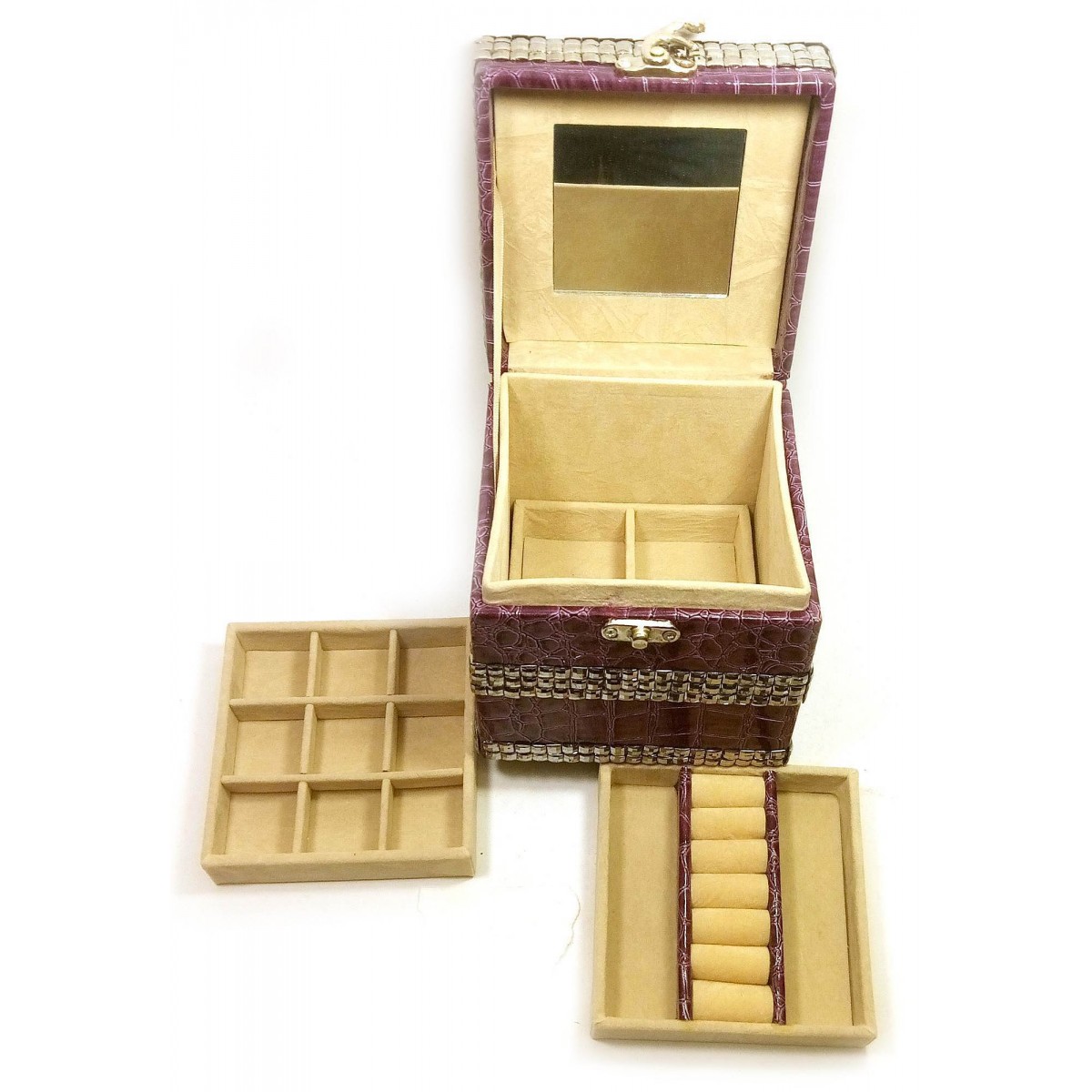 

Шкатулка для бижутерии Фиолетовая (12,5х12,5х12,5 см) Homade