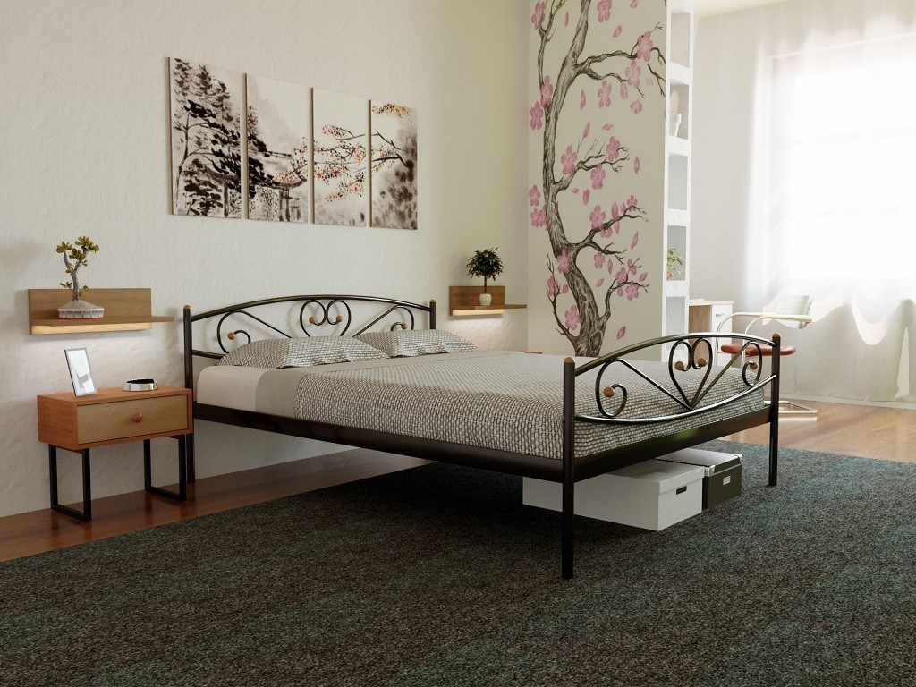 

Кровать Milana-2 Метакам 160х190 см. Черный