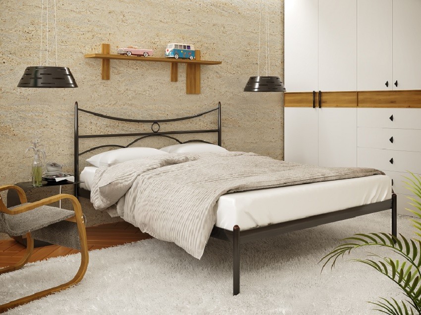 

Кровать Barselona-1 Метакам 120х200 см. Черный