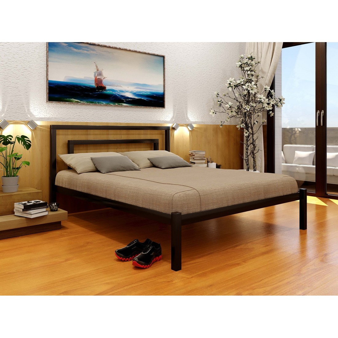 

Кровать Brio-1 Метакам 160х190 см. Черный