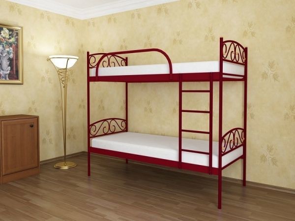

Двухъярусная кровать Verona Duo Метакам 80х200 см. Красный лак