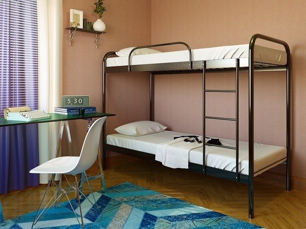 

Двухъярусная кровать Relax Duo Метакам 90х190 см. Черный