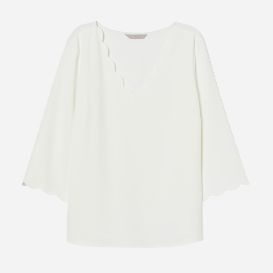 

Блузка H&M 1203-8354171  Белая, Блузка H&M 1203-8354171 46 Белая