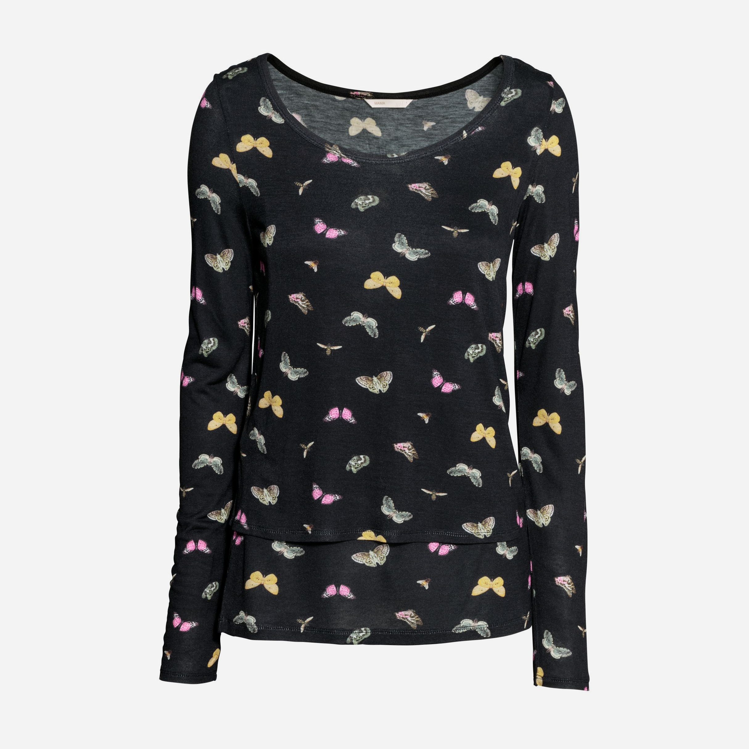 

Лонгслив H&M Mama 412-5710526 M Черный