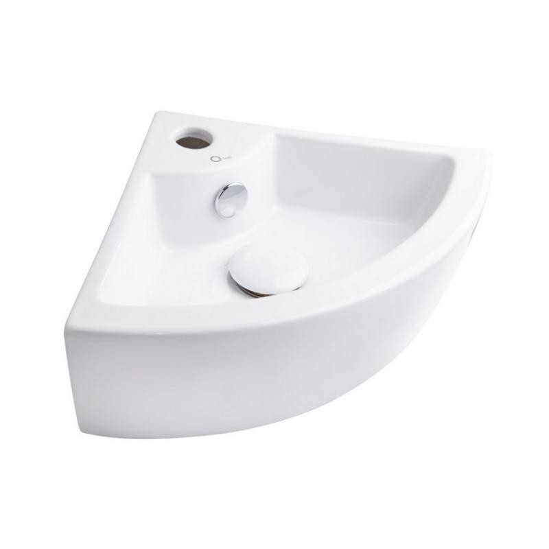 

Раковина подвесная Qtap Kiwi 31см угловая (WHI 4299/F008) рукомойник