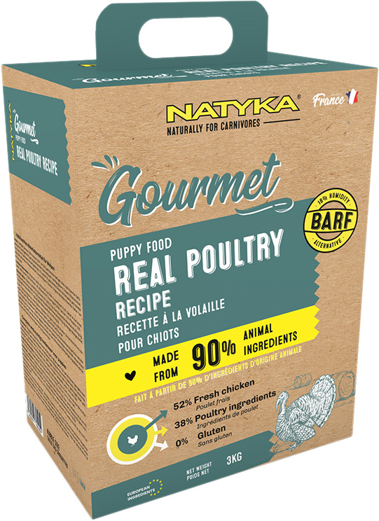 Акция на Полувлажный холистик корм для щенков с птицей Natyka Gourmet Puppy Real Poultry 3 кг (5430001795059) от Rozetka UA