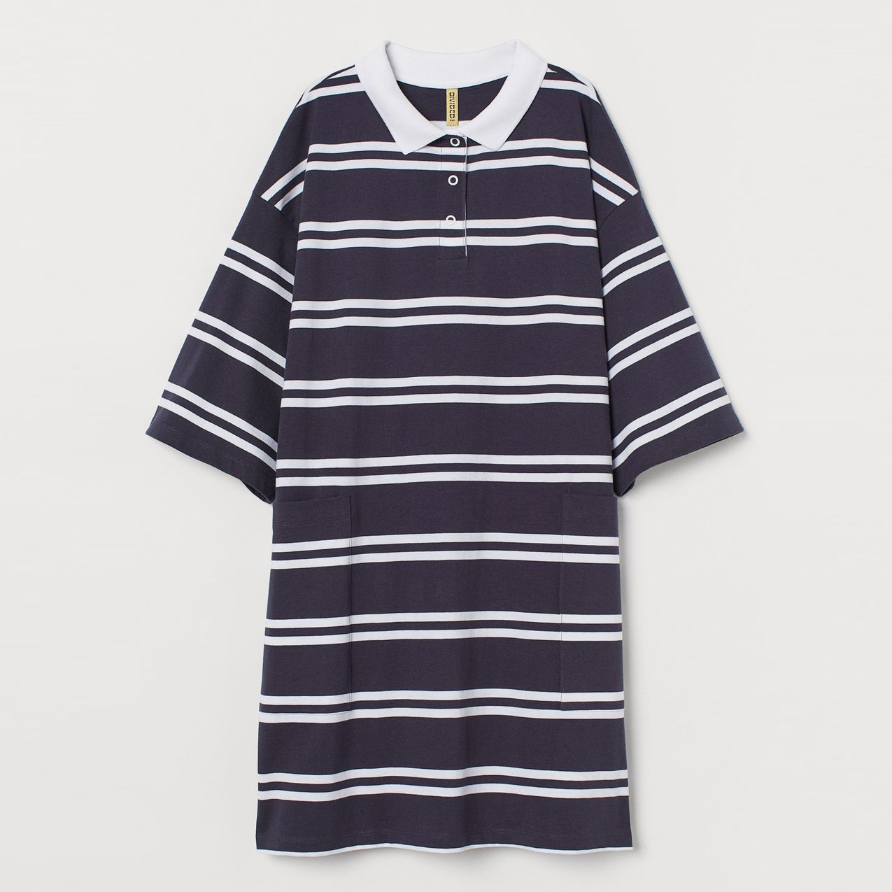 

Платье H&M 0628722_тем.син.бел.полос_01 XS Темно-синее