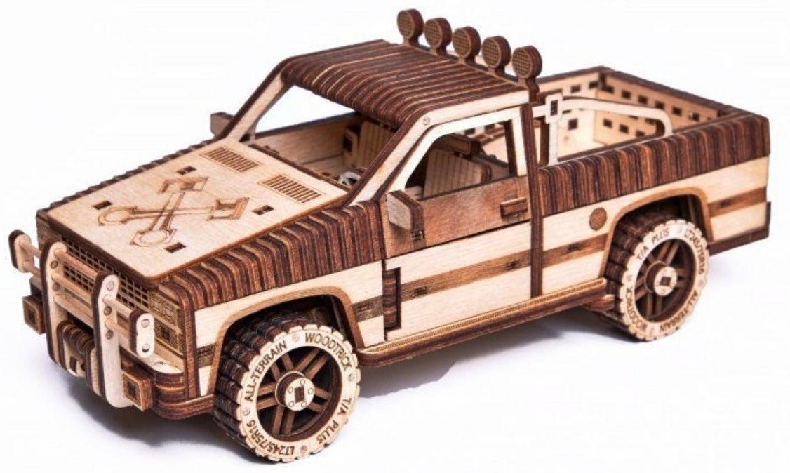 

Деревянный 3D конструктор «Пикап WT-1500» Wood Trick