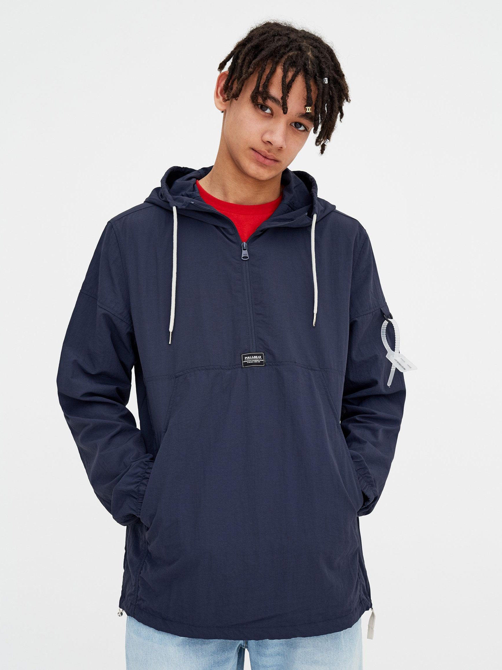 

Анорак Pull & Bear 9711/521/401-AAQJ L Темно-синий