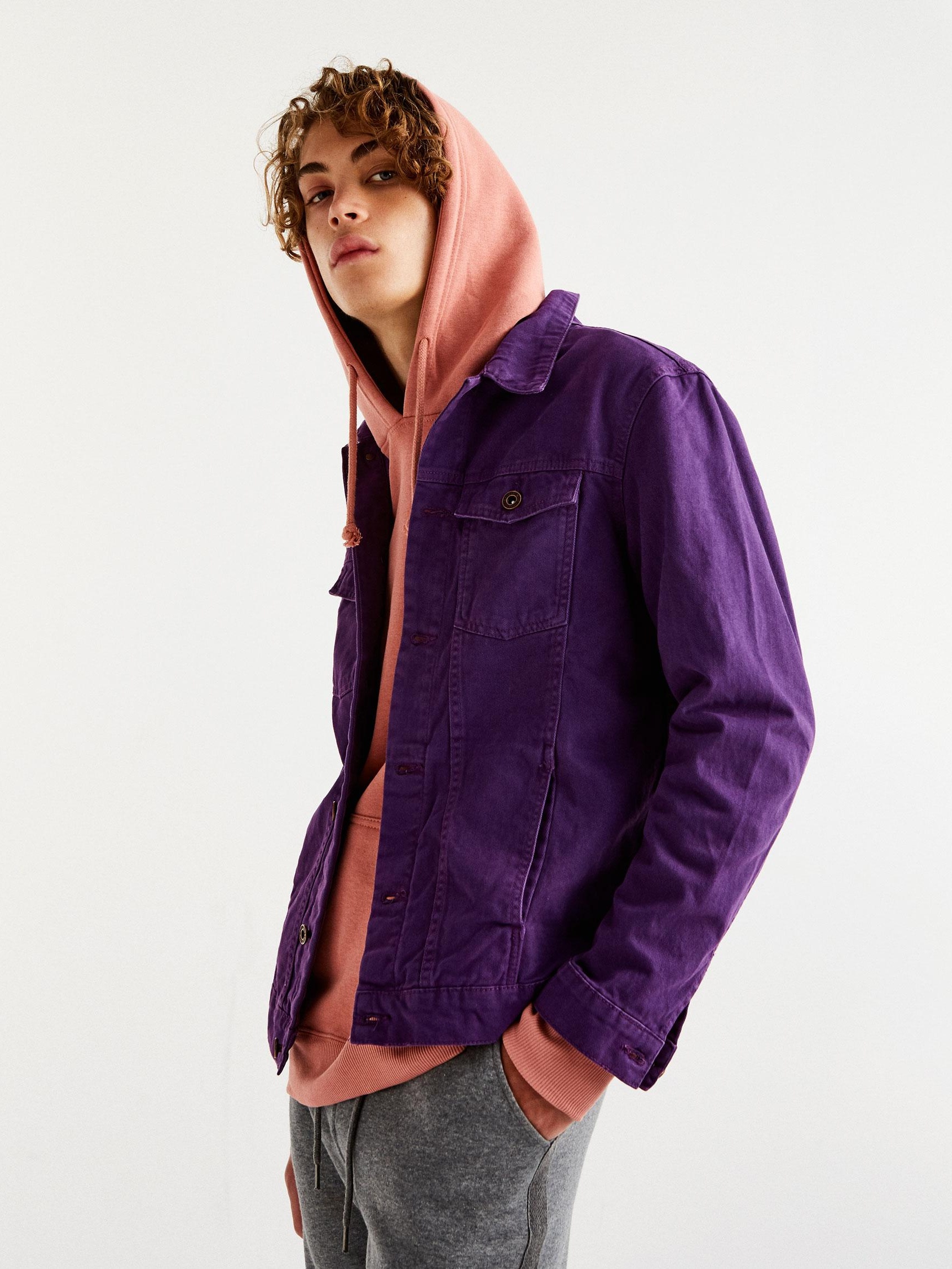 

Джинсовая куртка Pull & Bear 5714/536/603-ACXZ M Фиолетовая