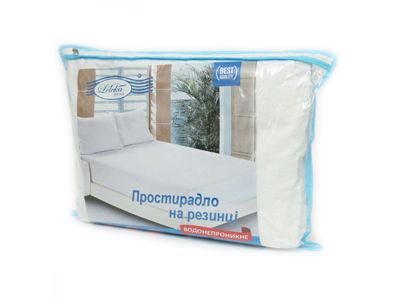 

Наматрасник-простынь Leleka-textile Антивода на резинке с бортами 90*200 махровая