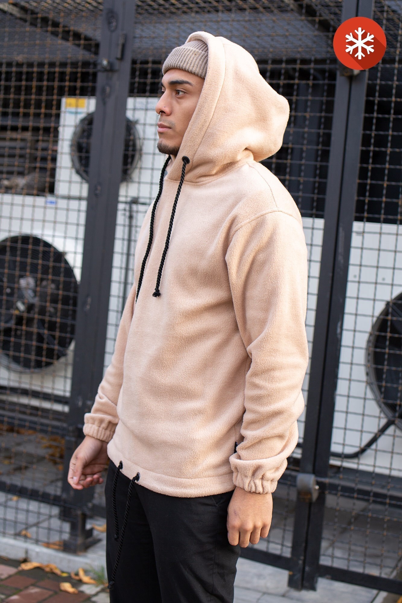 

Флісове Оверcайз Худі Without Teddy  Beige, Флісове Оверcайз Худі Without Teddy M Beige