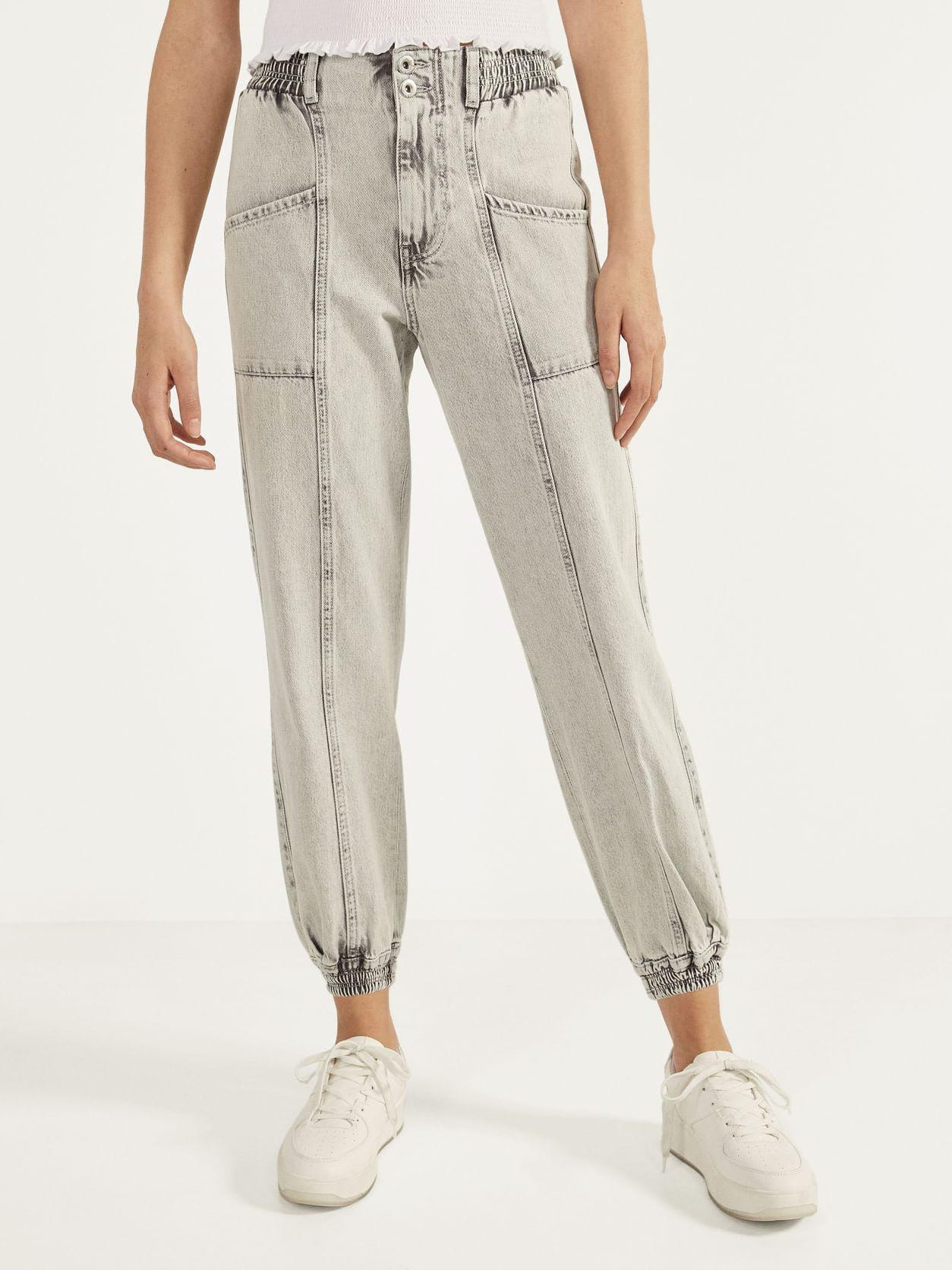 

Джинсы Bershka 0159/179/818-ACWW 34 Светло-серые