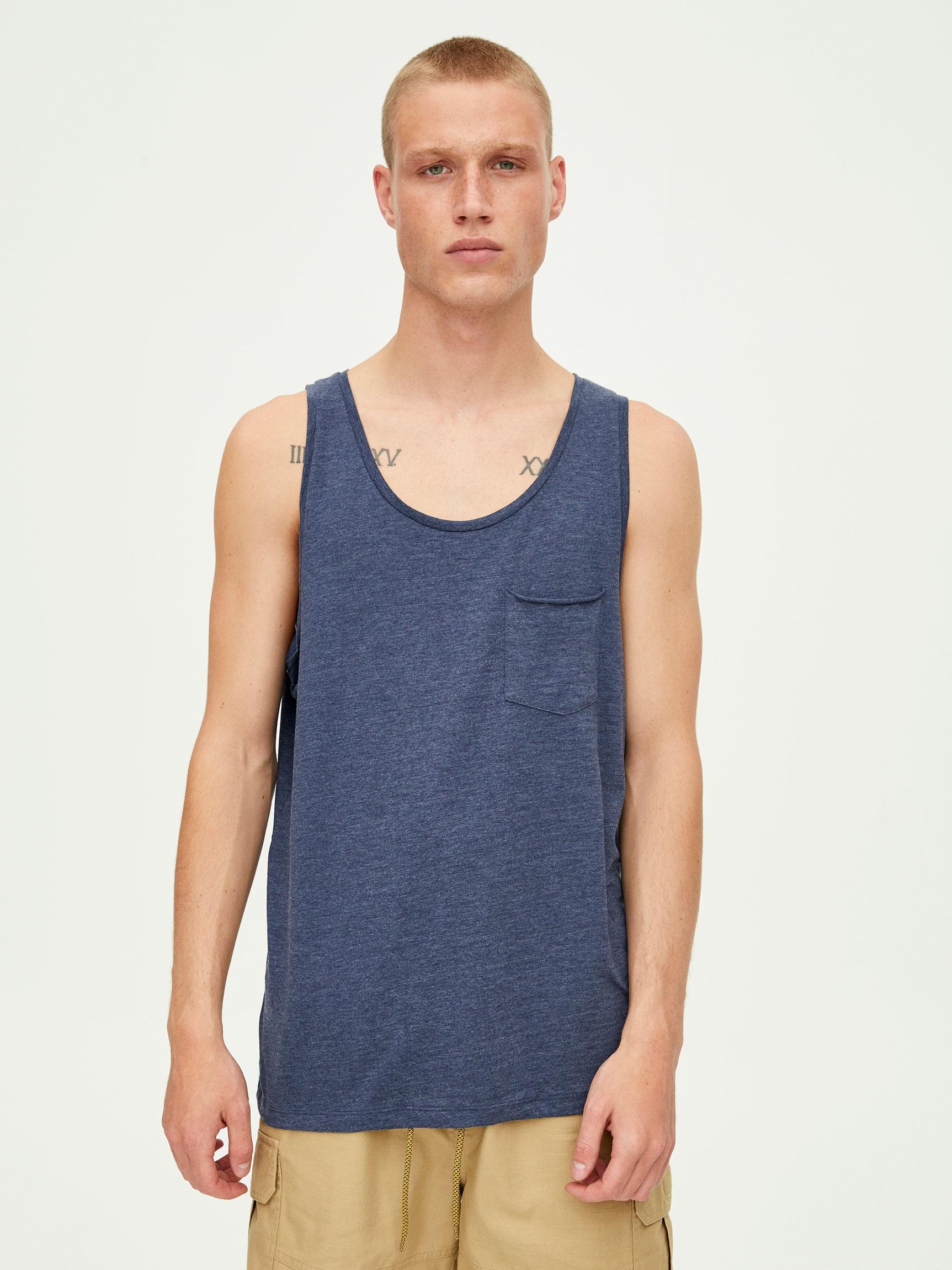 

Майка Pull & Bear 5244/579/401-AAQJ M Темно-синяя