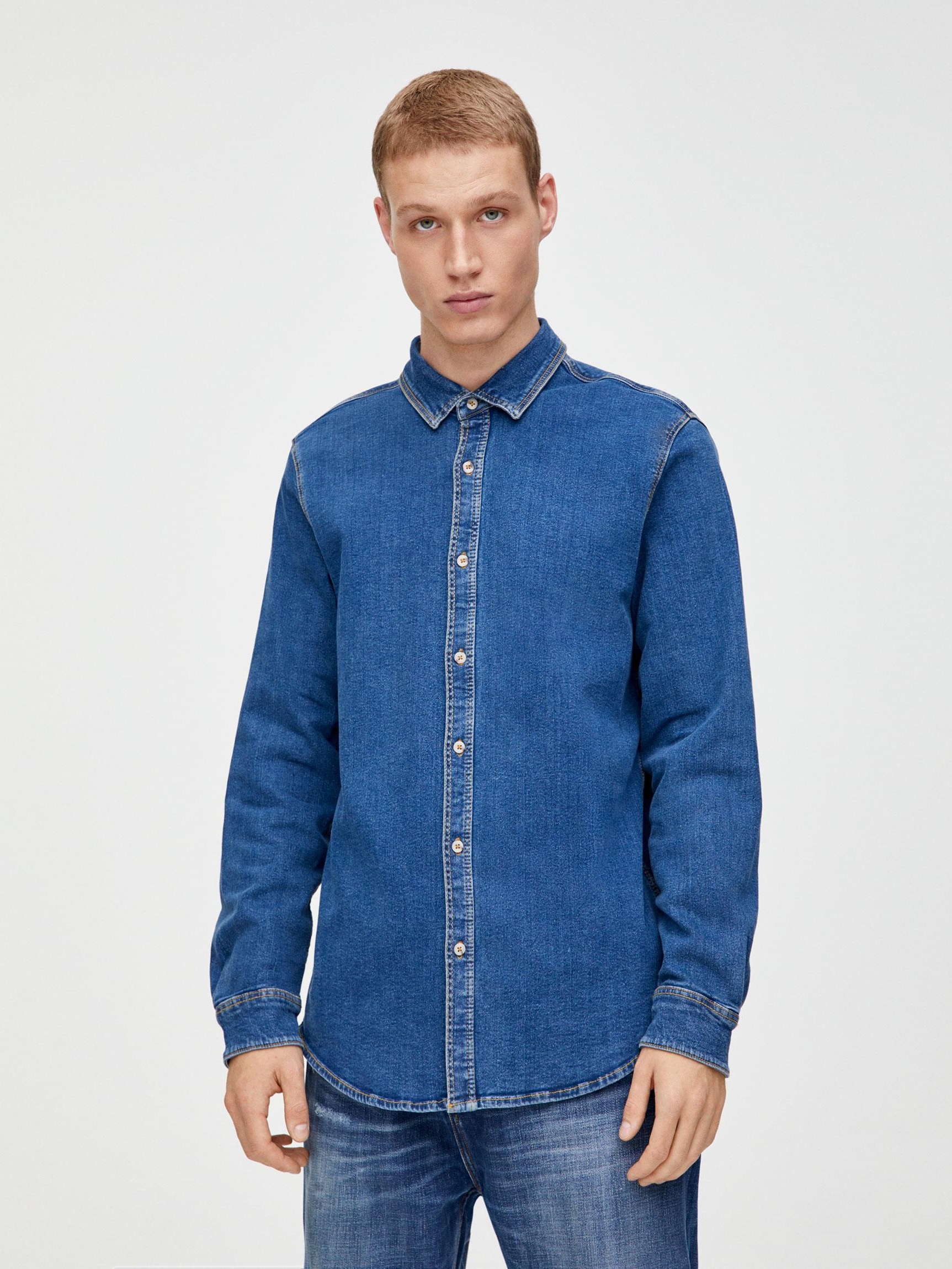 

Рубашка Pull & Bear 9474/545/407-ACXD M Синяя