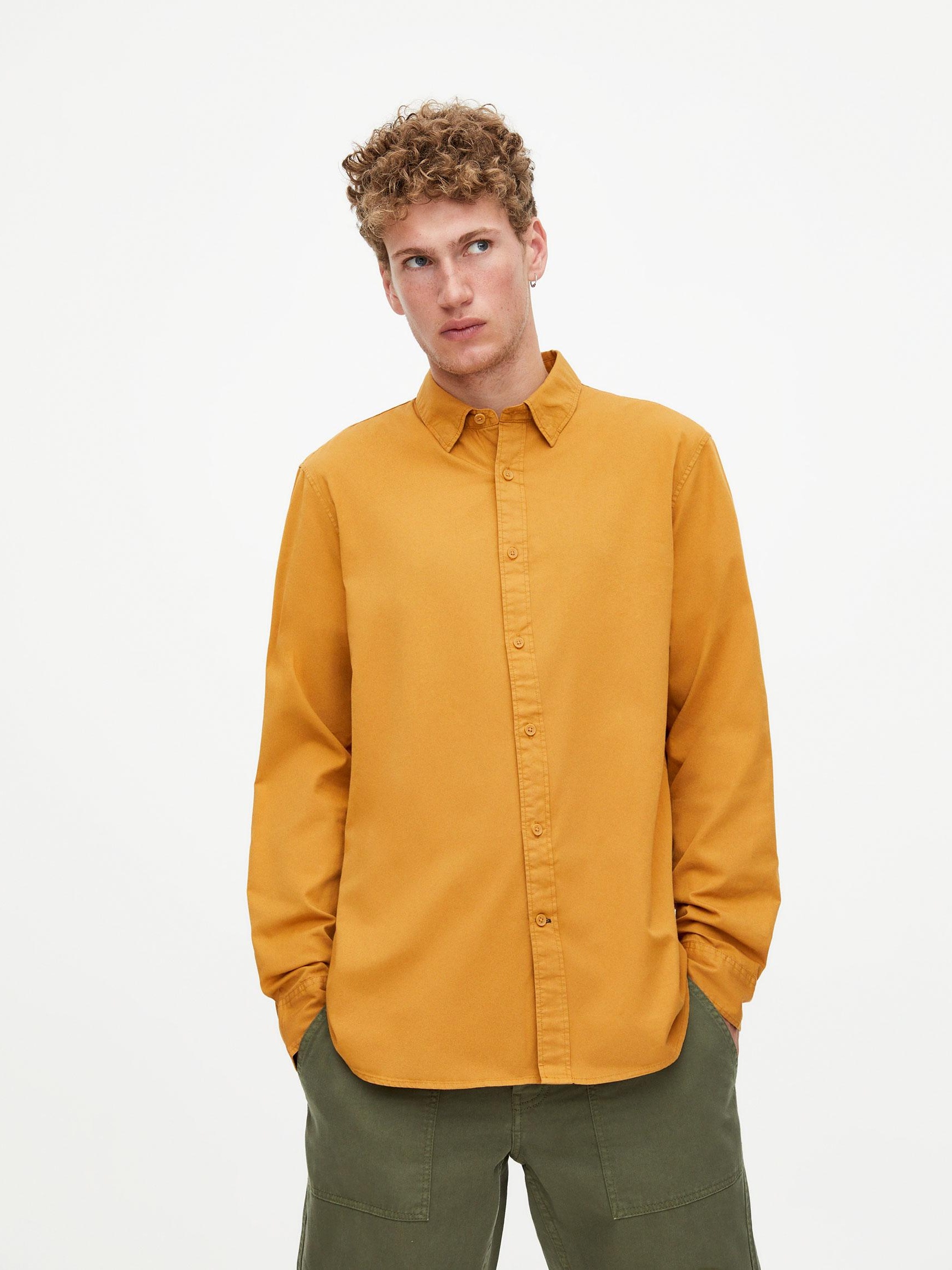 

Рубашка Pull & Bear 5470/512/950-ACSC S Горчичная
