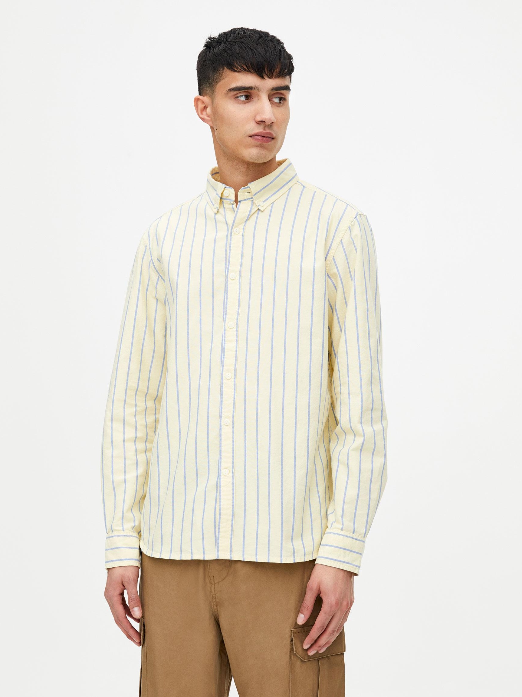 

Рубашка Pull & Bear 5470/520/300-ABFN M Желтая-синяя