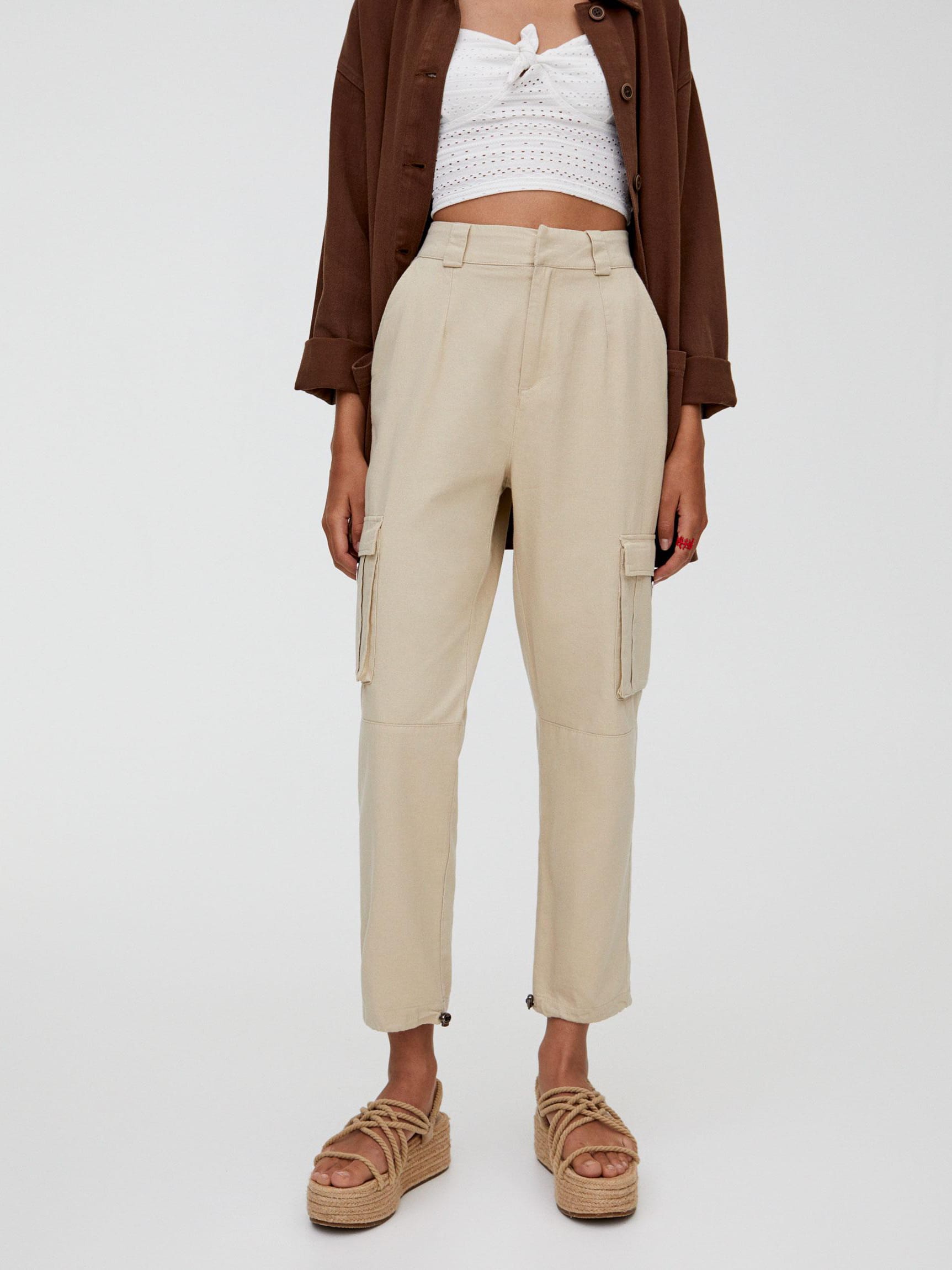 

Брюки Pull & Bear 9671/311/711-ACTQ XL Бежевые