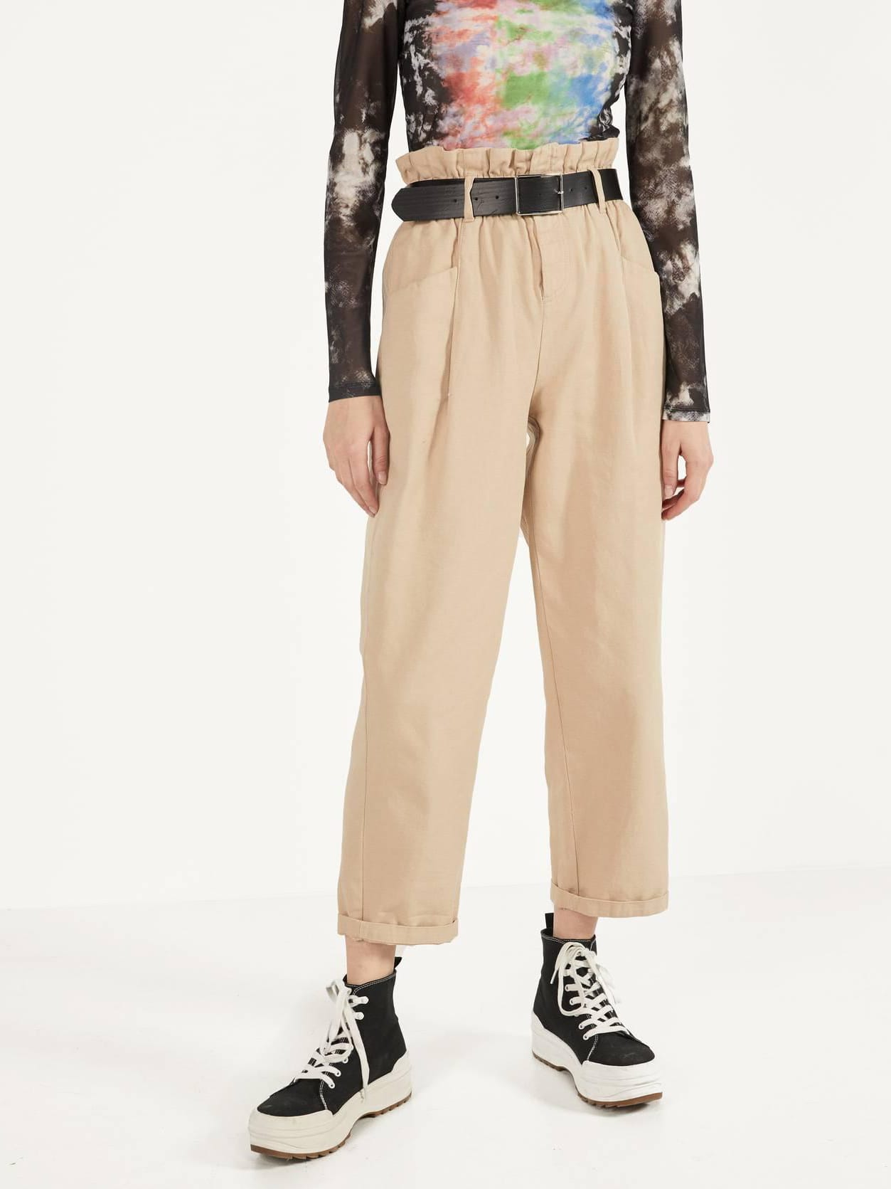 

Брюки Bershka 0070/168/711-ACTQ 36 Бежевые