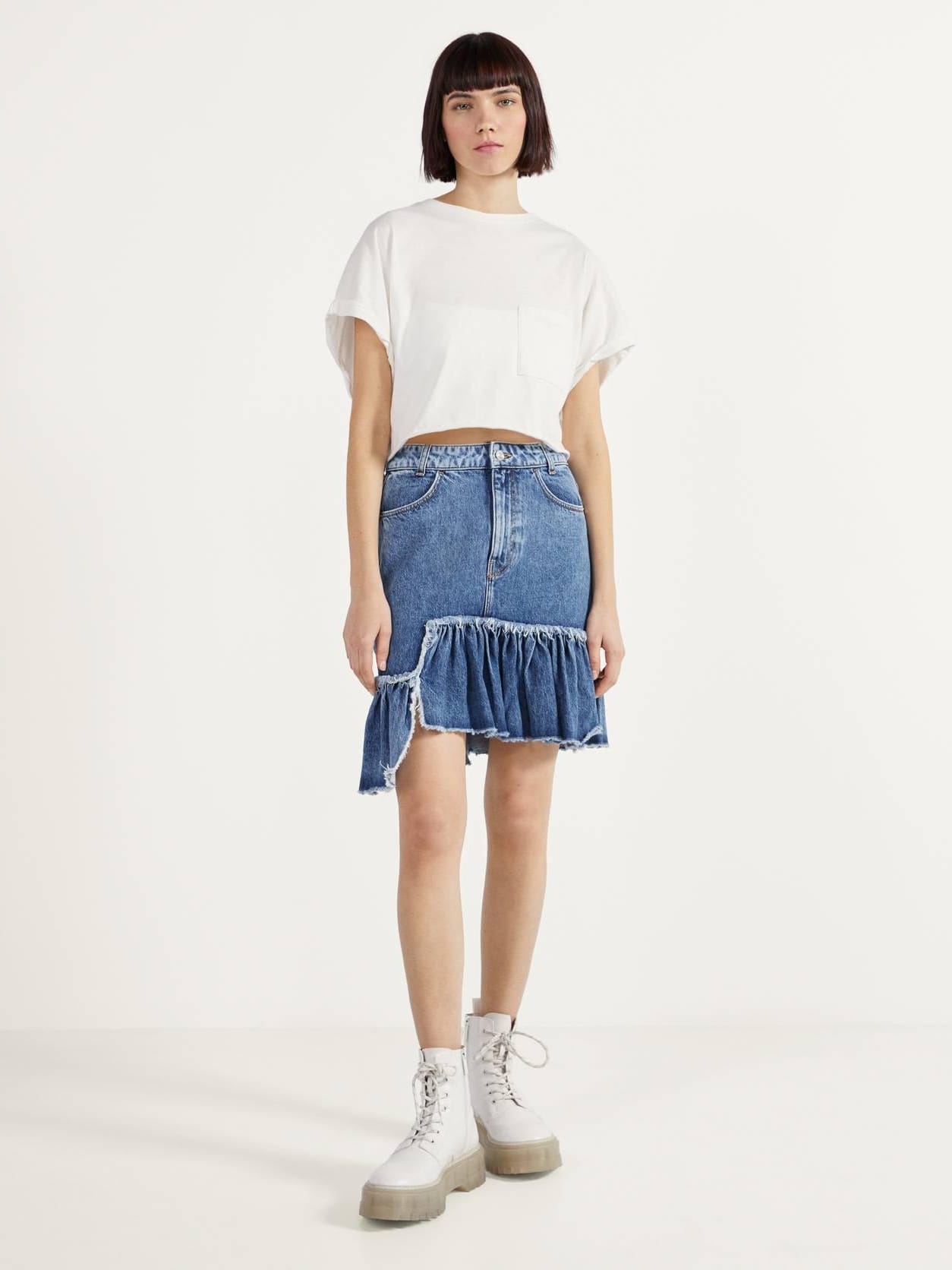 

Юбка джинсовая Bershka 0549/179/428-ACXD XS Синяя