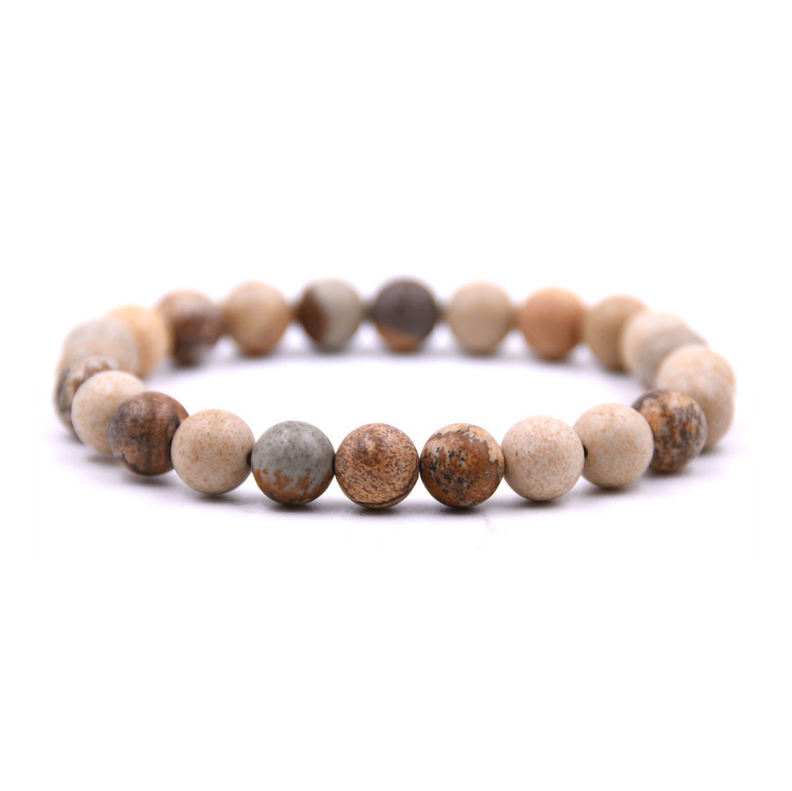

Браслет из натуральных камней Яшма MS Bracelet Light Jasper 851msb Бежевый 19 размер