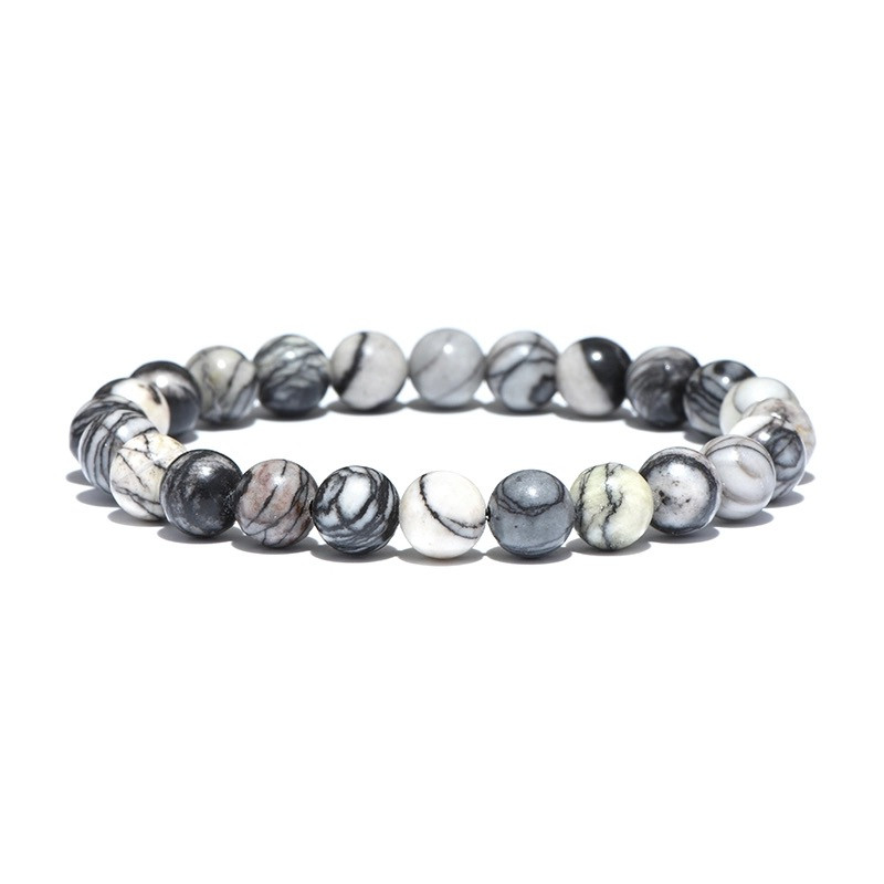 

Браслет из натуральных камней Обсидиан MS Bracelet Grey Obsidian 731msb Серый 19 размер
