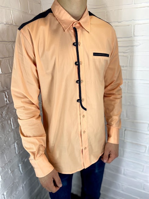 

Рубашка мужская персиковая 7598 Noseda NDS XXL